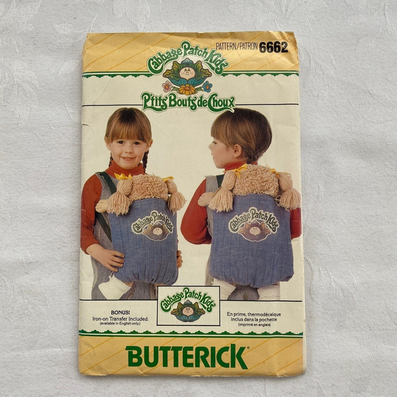 Butterick Other - Cabbage Patch Kids Doll Carrier Sewing Pattern Factory Folded & Uncut